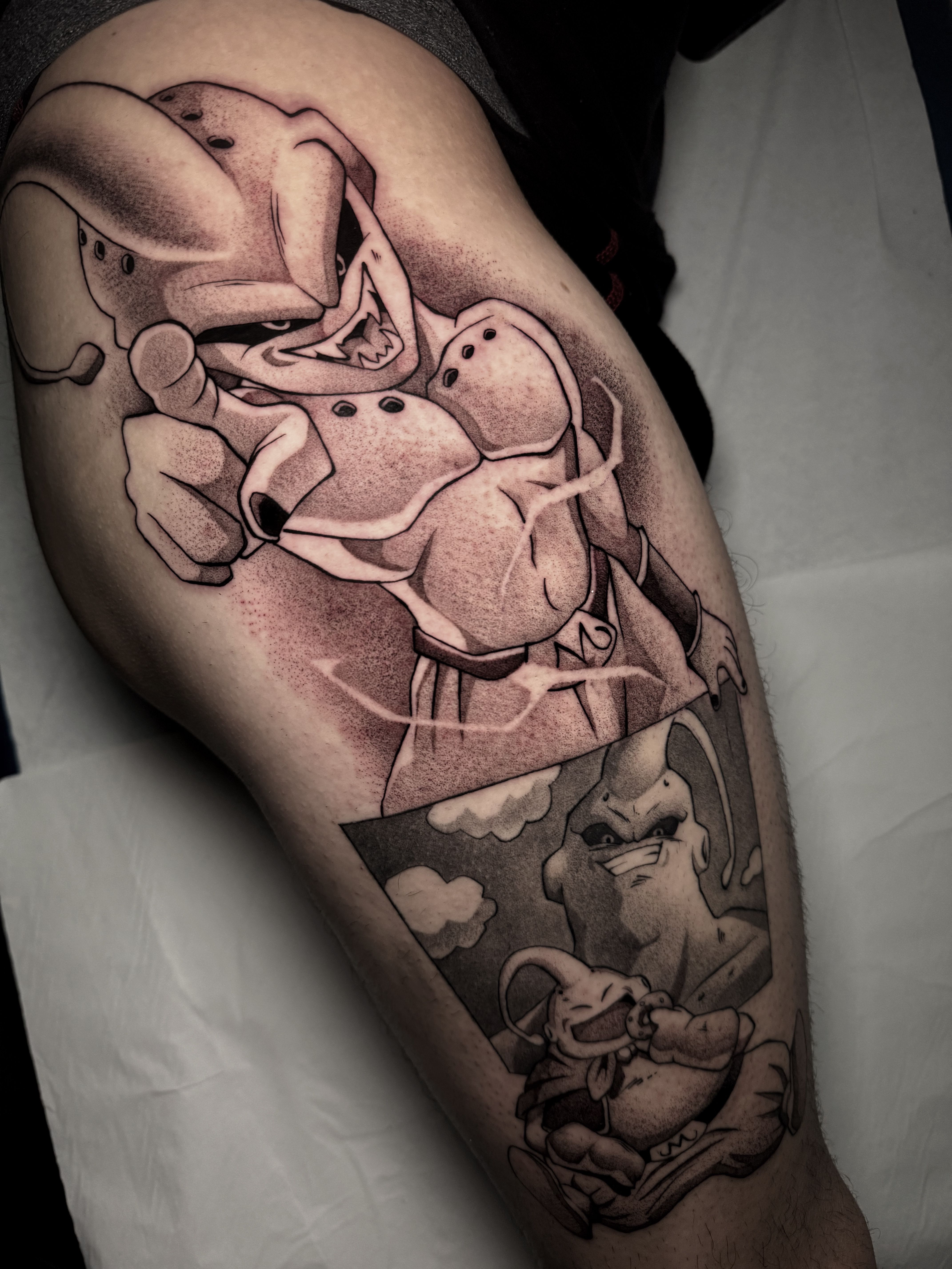 Tatuaje blackwork ornamental realizado en Madrid