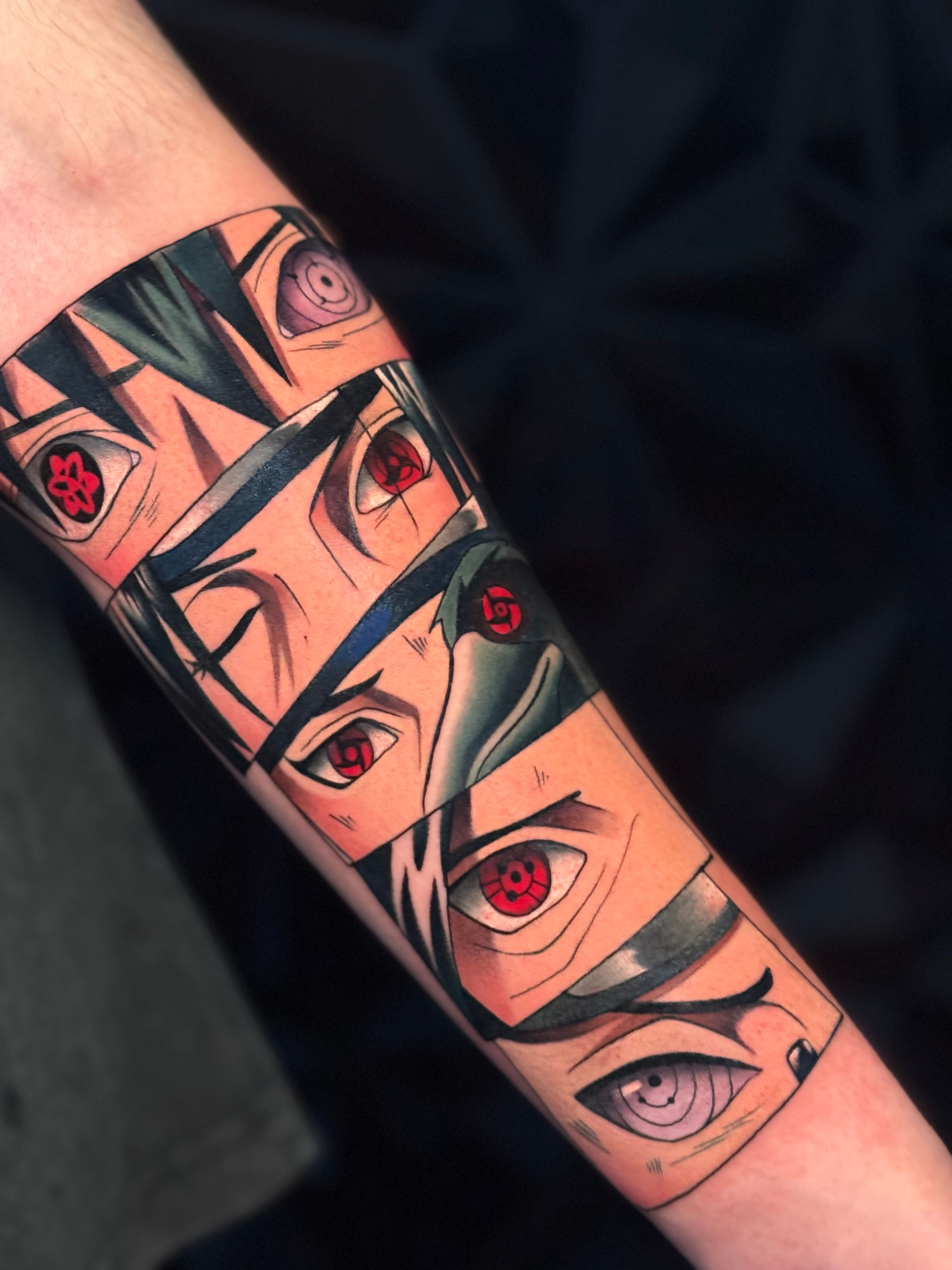 Tatuaje de Naruto a color realizado en Madrid